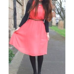 Charming Charlie coral dark, summer long dress